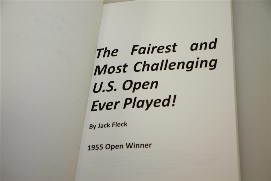 Jack Fleck Signed '1955 US Open - Fleck Vs. Hogan' Olympic Club San Francisco Book JSA ALOA