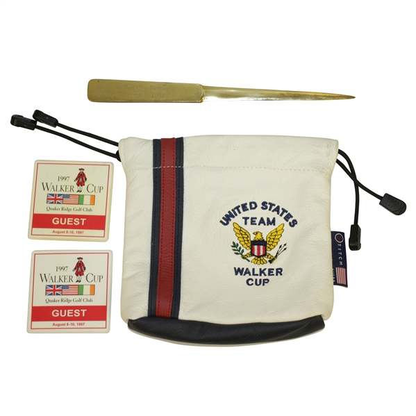 Don Cherry's Walker Cup Reunion Gift w/ US Team Bag & 1997 Guest Badges 