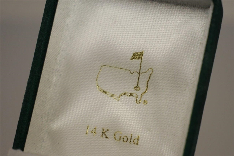 Augusta National Golf Club 14K Gold Earrings in Jewelry Box
