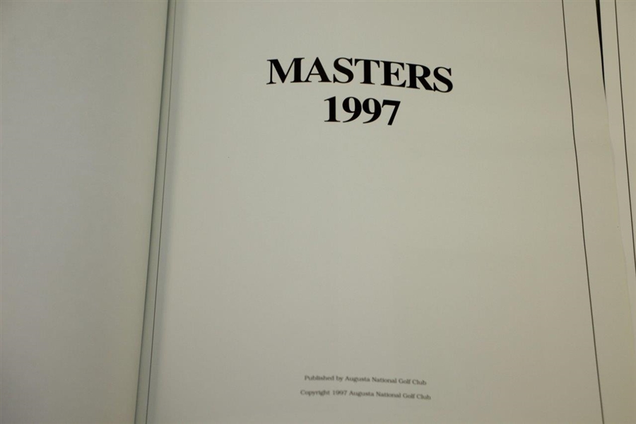 1997 Masters Tournament Annual Book - Tiger Woods First Green Jacket