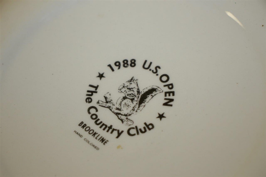 1988 US Open at The Country Club of Brookline Hand Colored Clubhouse Plate