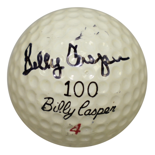 Billy Casper Signed Signature '100' Model Ball JSA ALOA
