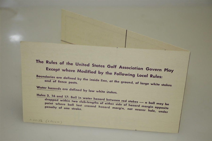 Billy Maxwell Signed 1951 USGA US Amateur Saucon Valley Official Scorecard JSA ALOA