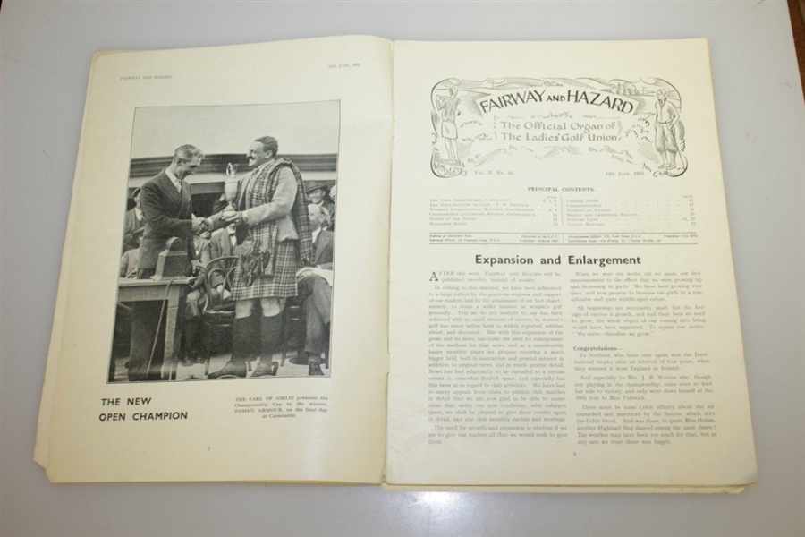 1931 Fairway & Hazard Magazine from June 13th w/ Dunlop Advertisement 