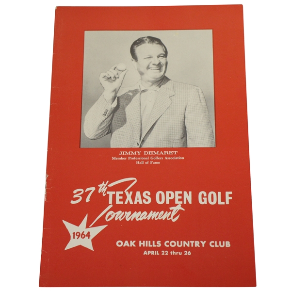 1964 Texas Open at Oak Hills CC Program Feat. Hometown Golfer Jimmy Demaret