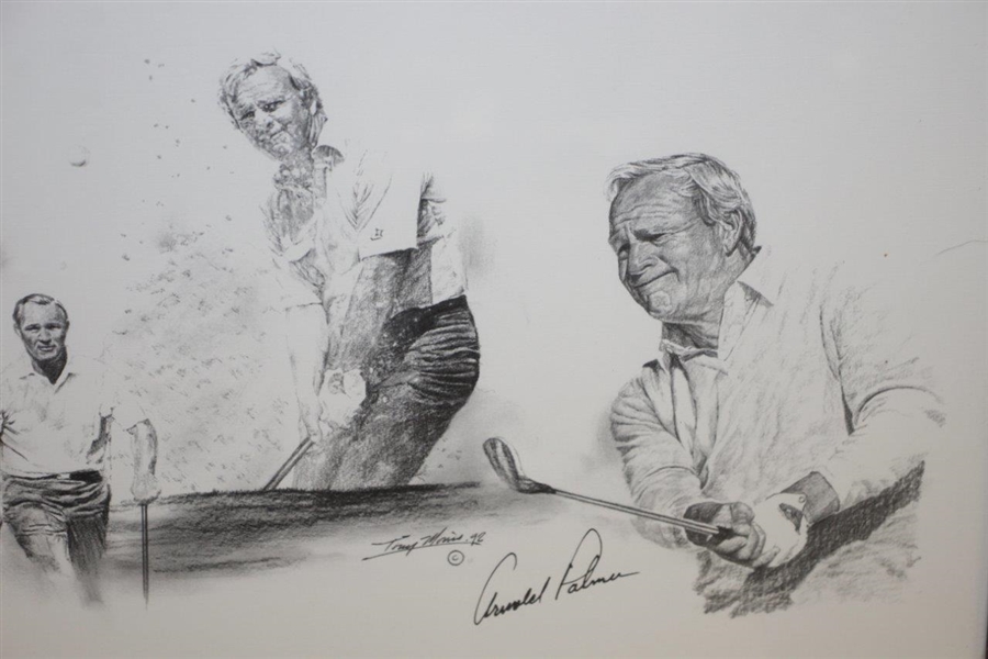 Arnold Palmer Career Timeline Sketch Sequence Framed Print by Tony Morris