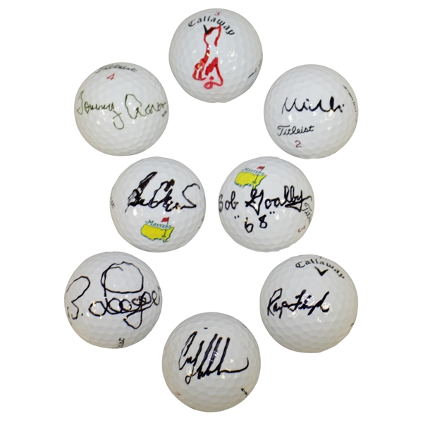 Masters Champions Signed Golf Balls - Floyd, Crenshaw, Goalby & Others
