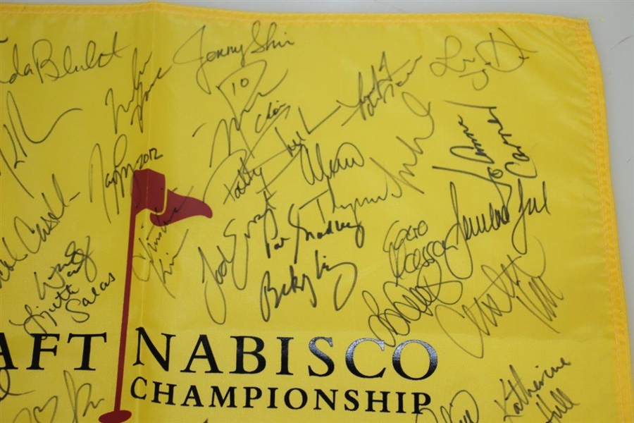 2012 Kraft Nabisco Championship Field Signed Flag - Thompson, Lopez, Lewis, Wie & Others JSA ALOA