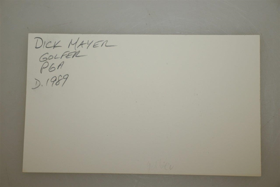 Dick Mayer Signed Card - 1957 US Open Champion JSA ALOA