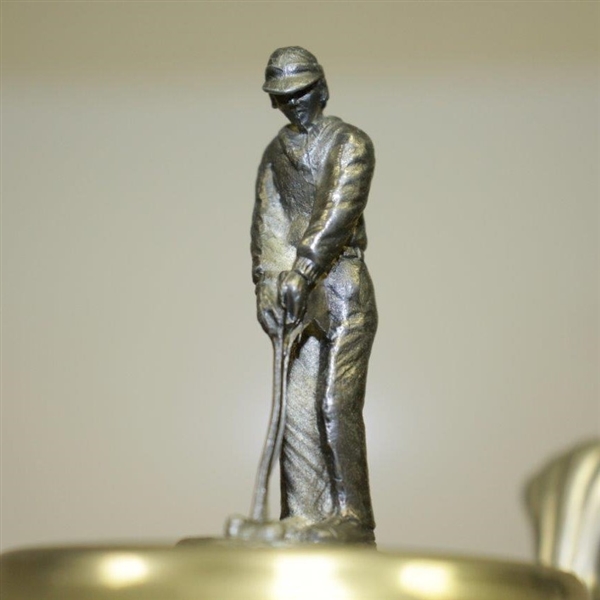 Vintage German Beer Stein w/ Putting Golfer on Hinged Top