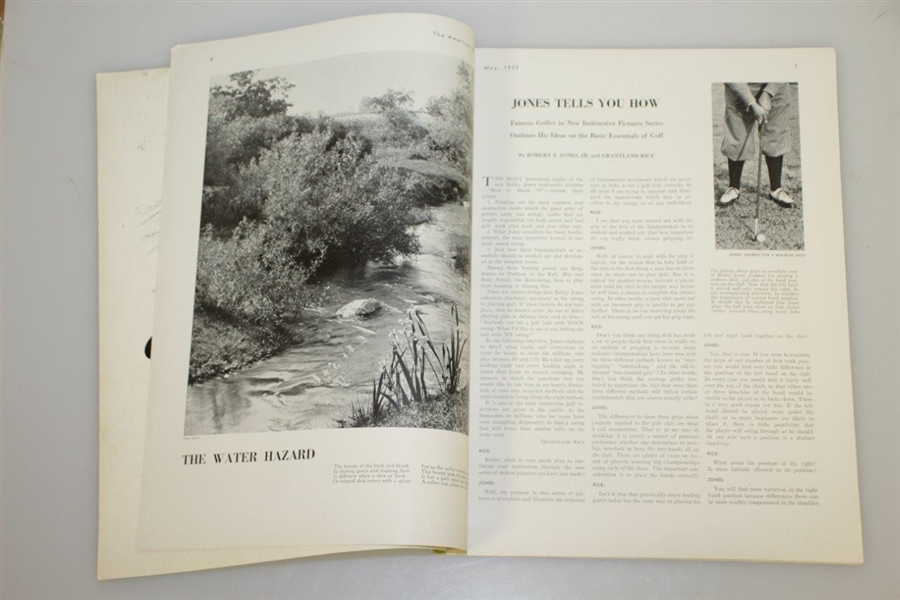 1933 The American Golfer Featuring Bobby Jones Publication by Grantland Rice 