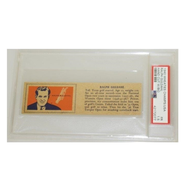 1940 Ralph Guldahl Wheaties JSA Graded Card