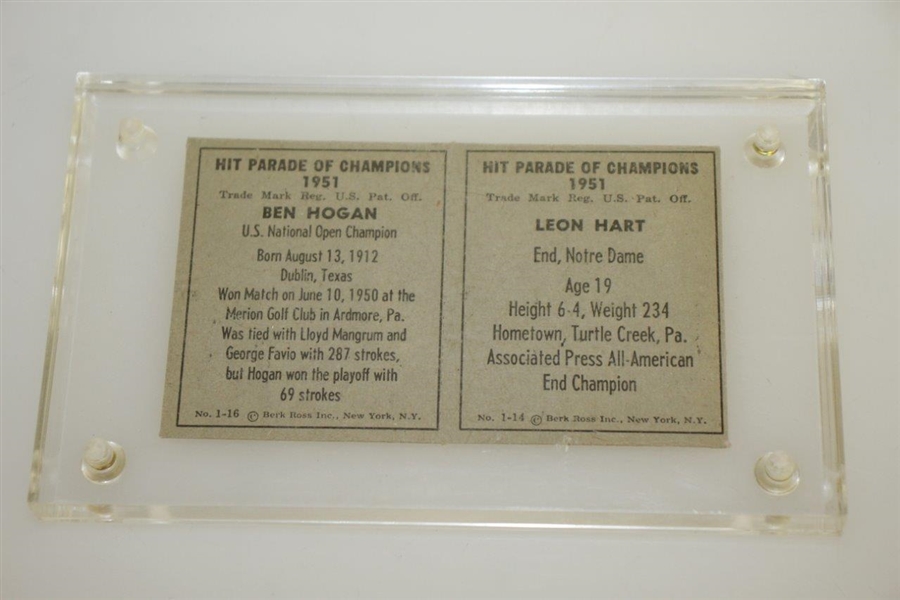 1961 Ben Hogan Hit Parade of Champions Card w/ Trophies