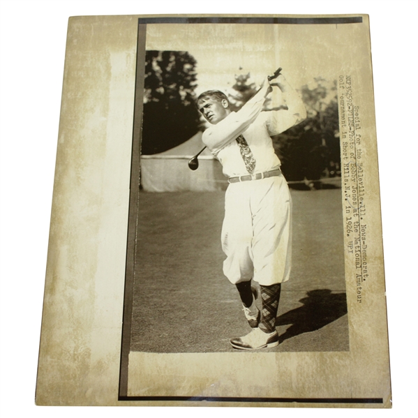 1926 US Amateur Bobby Jones Swing Wire Photo