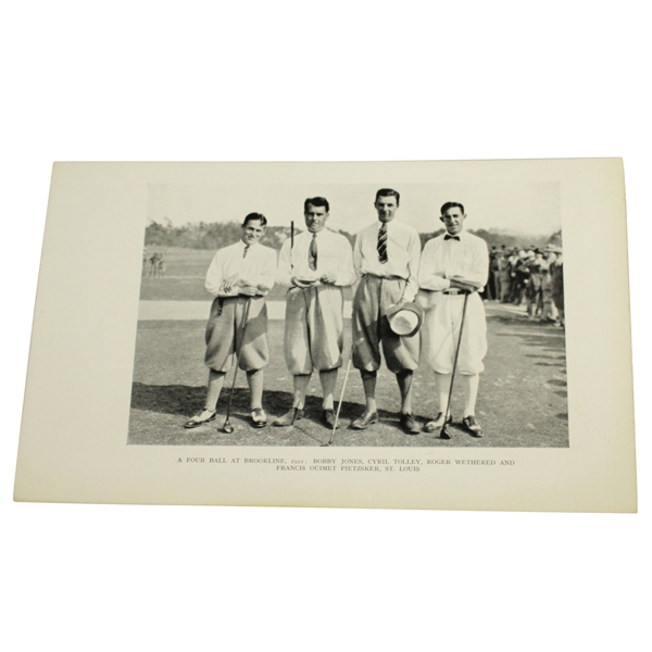 1922 The Country Club of Brookline 4 Ball-Bobby Jones, Francis Ouimet, Tolley, Wethered Photo