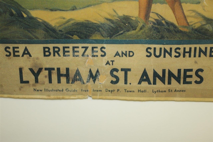 Lytham St Annes Lady Golfer - Sea Breezes & Sunshine Framed Advertising Print