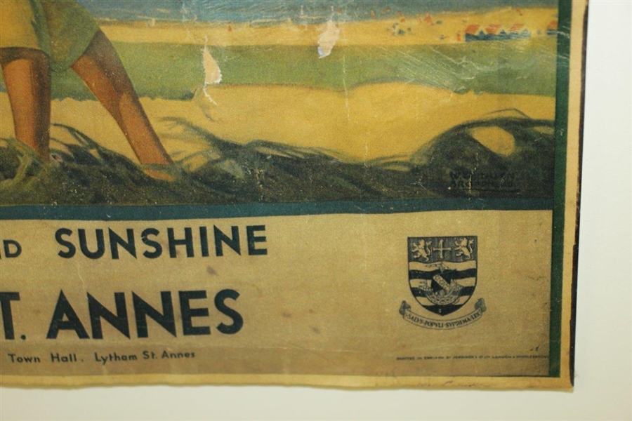 Lytham St Annes Lady Golfer - Sea Breezes & Sunshine Framed Advertising Print