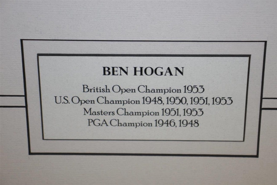 Ben Hogan Signed 1950 US Open Famous 1 Iron Shot Presentation JSA ALOA