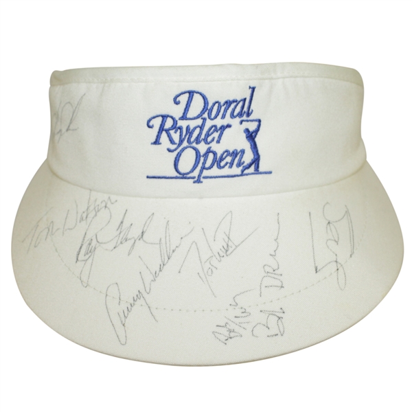 Seve Ballesteros, Ray Floyd, Tom Watson & Others Signed Doral Ryder Open Visor JSA ALOA