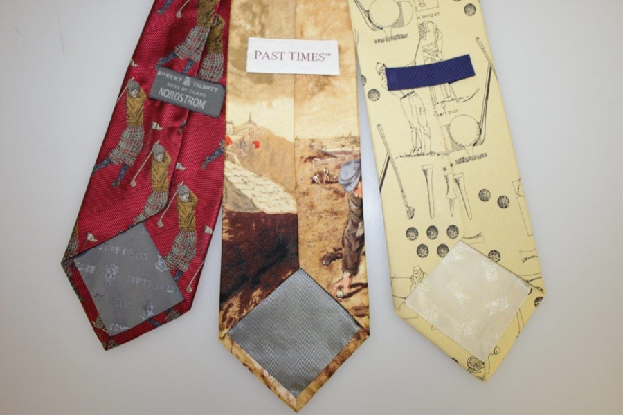 Old-Time Golfer Graphic Dress Ties Set