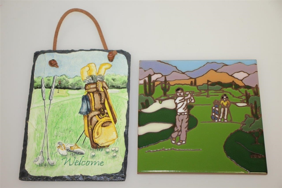 Decorative Golf Theme Tiles with Serene Southern Landscapes