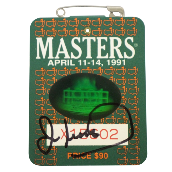 Ian Woosnam Signed 1991 Masters Tournament Badge #X15602 JSA ALOA