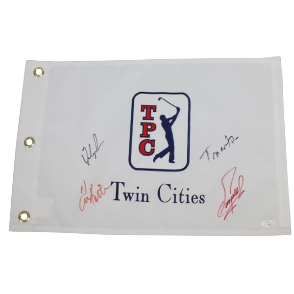 Watson, Couples, Zoeller & Kite Signed TPC Twin Cities Flag JSA #EE56163