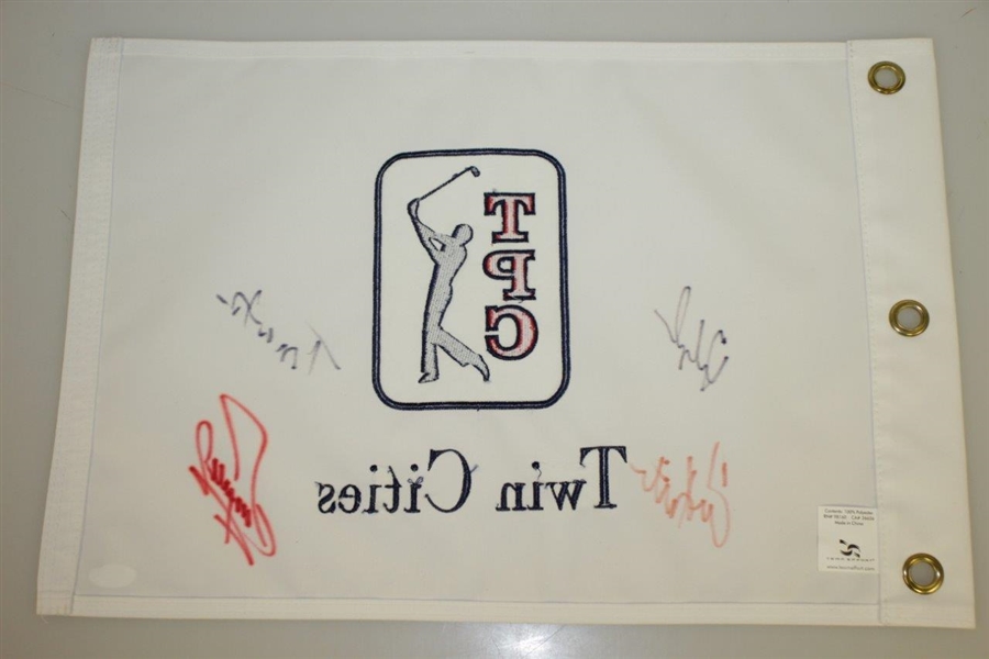 Watson, Couples, Zoeller & Kite Signed TPC Twin Cities Flag JSA #EE56163