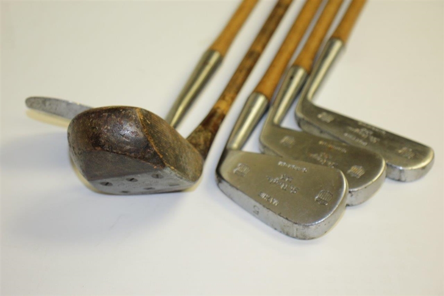 St Regis Two Star Irons w/ Straight Eight Great Lakes Wood in Canvas Bag - Five in Total