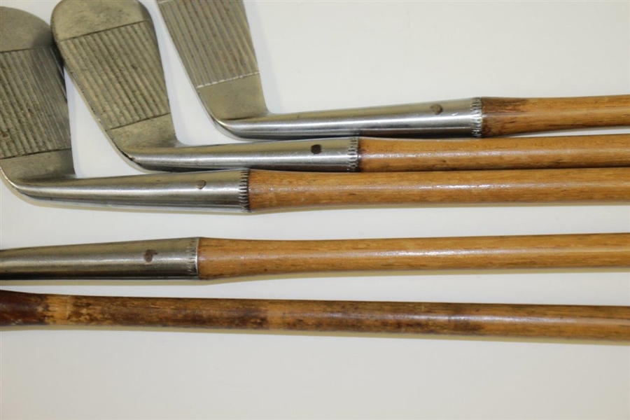 St Regis Two Star Irons w/ Straight Eight Great Lakes Wood in Canvas Bag - Five in Total