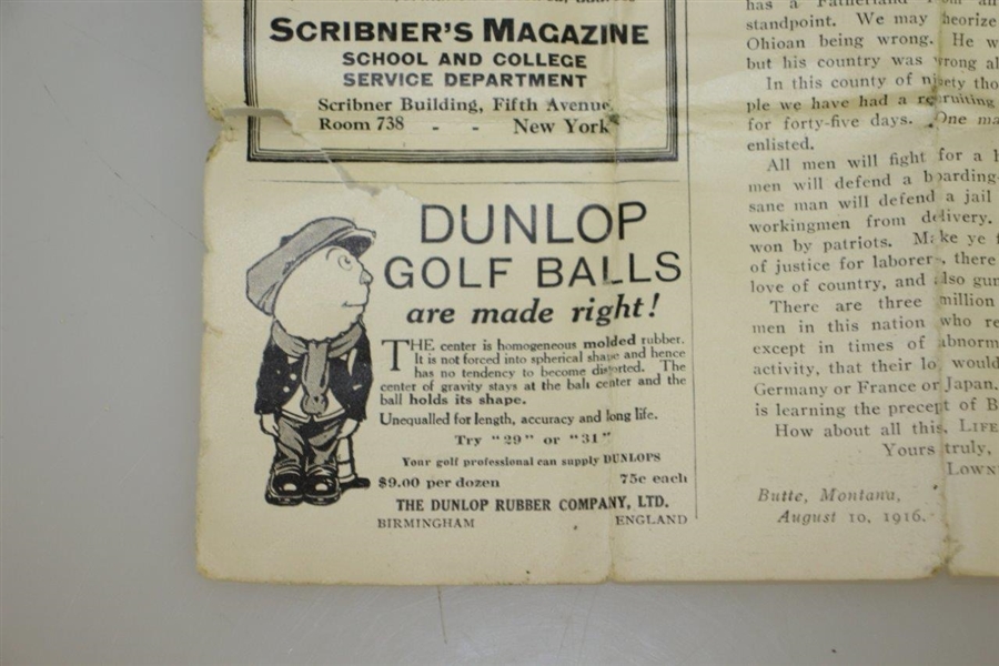 Vintage Dunlop Man Painted Metal Ashtray Advertising Figure w/ 'TIME' Pint Ad