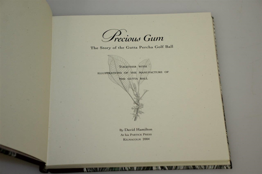 'Precious Gum-The Story of the Gutta Ball' by David Hamilton Boxed Ltd Ed Book w/ Presentation Items