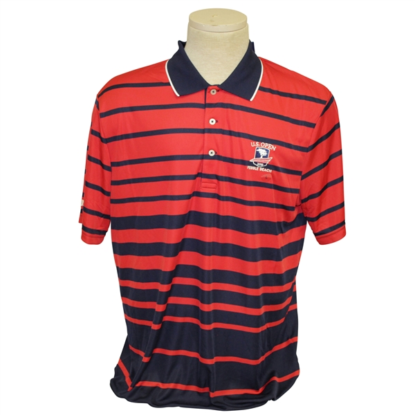 2019 US Open Pebble Beach Ralph Lauren Large Polo - Red, White, & Blue Striped