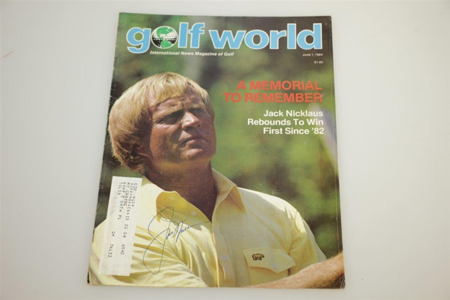 Jack Nicklaus, Tom Watson, & Gary Player Signed Golf World Magazines JSA ALOA