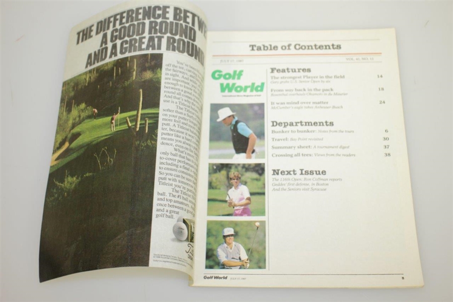 Jack Nicklaus, Tom Watson, & Gary Player Signed Golf World Magazines JSA ALOA
