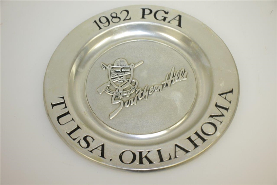 1980, 1981, & 1982 PGA Championship Commemorative Ltd Pewter Plates-Nicklaus & Others