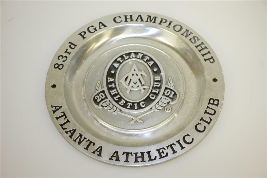 1999, 2000, 2001 & 2002 PGA Championship Commemorative Ltd Pewter Plates - Woods & Others