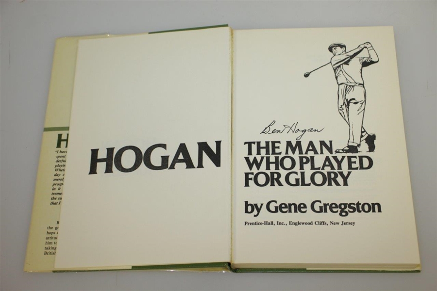 Ben Hogan Signed 'Hogan- The Man Who Played for Glory' Book JSA ALOA