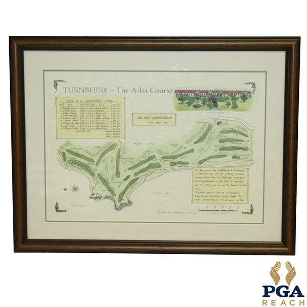 Turnberry Golf Course Framed Print w/ Open Championship Years