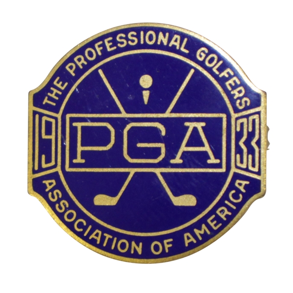1933 PGA Championship at Blue Mound G&CC Contestant Badge - Gene Sarazen Winner