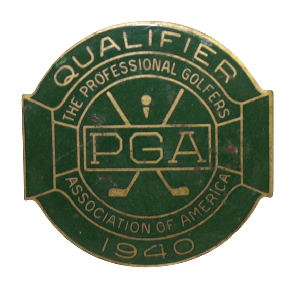 1940 PGA Championship at Hershey CC Contestant Badge - Byron Nelson Winner