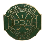 1940 PGA Championship at Hershey CC Contestant Badge - Byron Nelson Winner