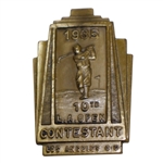 1935 LA Open at Los Angeles CC Contestant Badge - Vic Ghezzi Win