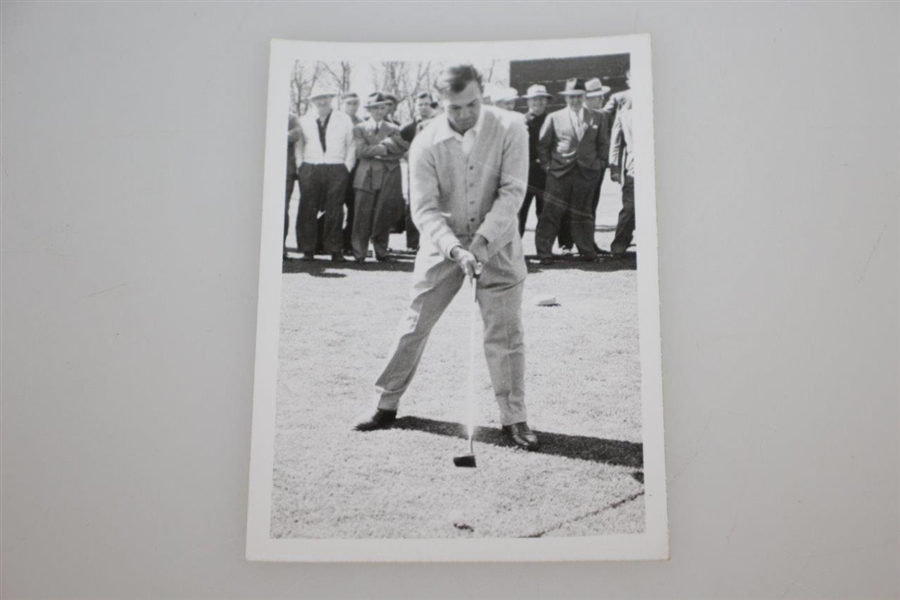 Ben Hogan Original Pictures and Postcard From 1948 Country Club of York Exhibition