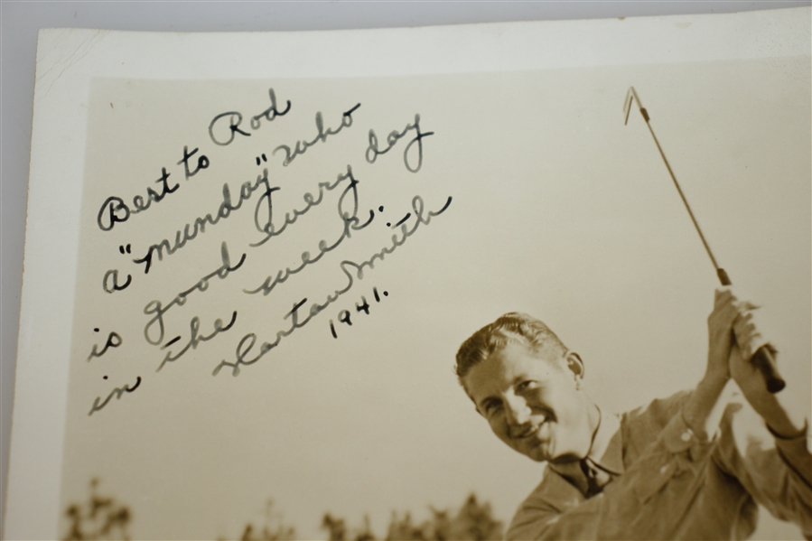 Horton Smith Signed & Inscribed 1941 8x10 Photo JSA ALOA