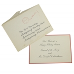 Dwight D. Eisenhowers 1962 Holiday Greetings Card to Rod Munday w/ Envelope 
