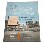 1949 US Amateur Championship at Oak Hill CC Program - Charles Coe Winner
