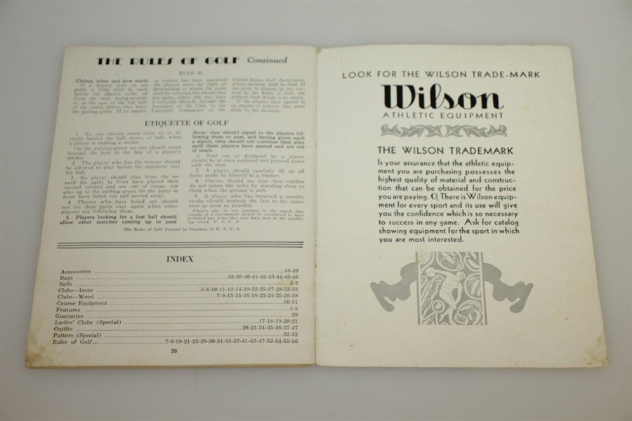 1930 Gateway to Golf Wilson-Western Sporting Goods Booklet