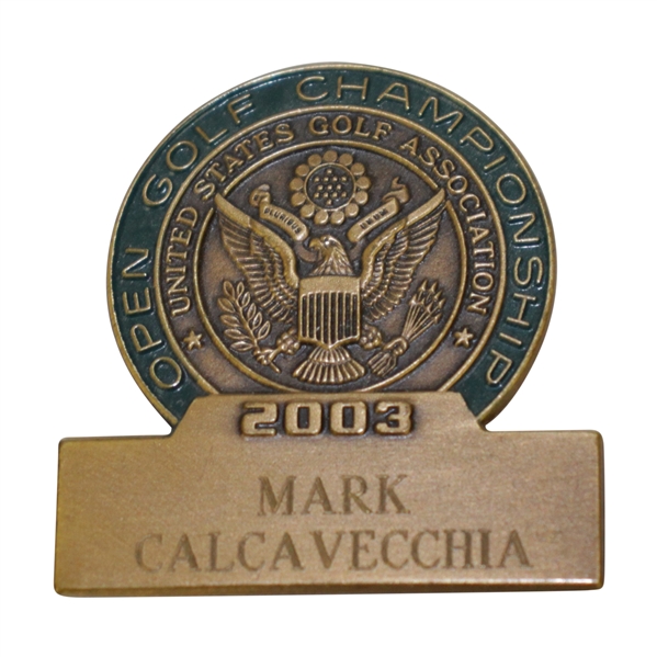 Mark Calcavecchia's 2003 US Open at Olympia Fields Contestant Badge