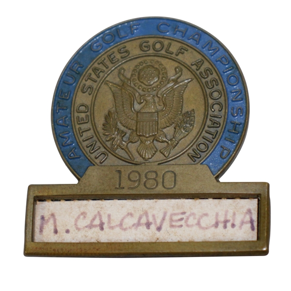 Mark Calcavecchia's 1980 US Amateur at CC of North Carolina Contestant Badge